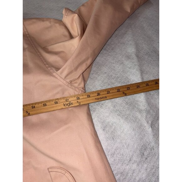 London Fog Jacket Womens Petite 4 Trench Coat Mauve Pink Long Classic Style - Picture 5 of 7